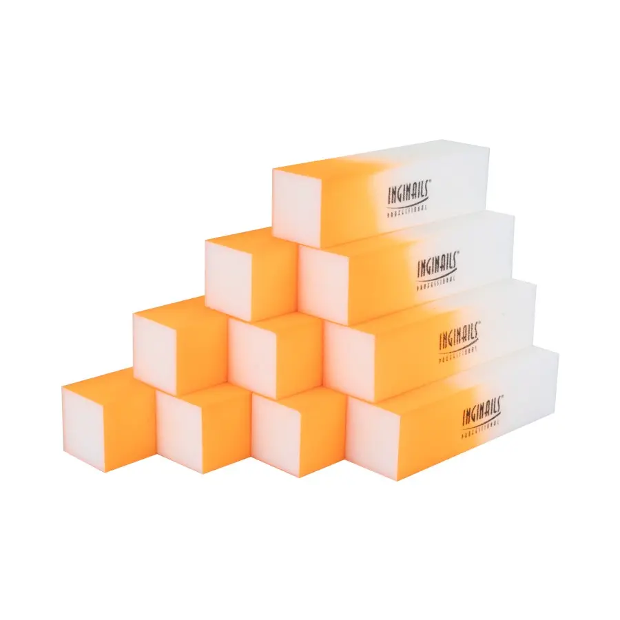 Inginails Professional Blok - oranžový ombre, 120/120 - 4-stranný