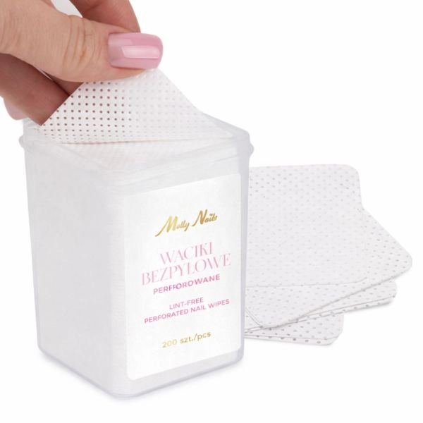 Perforované tampóny na nechty - biele, 200ks