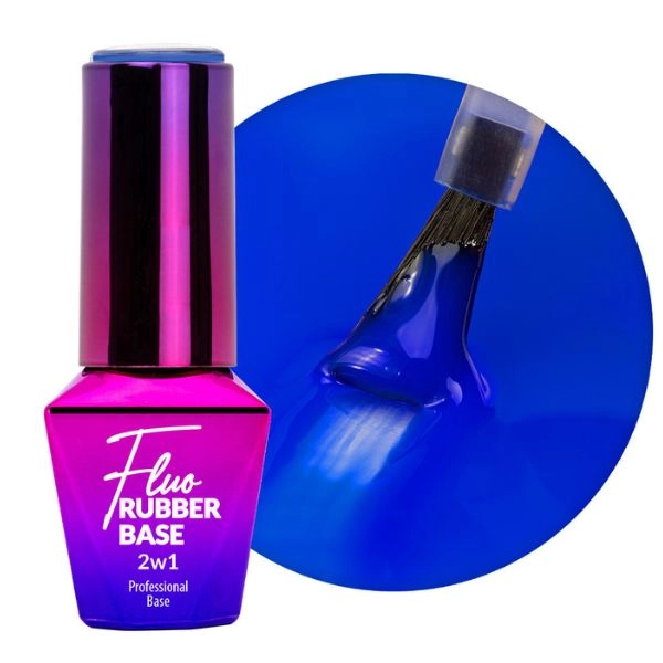 Molly Nails Fluo Rubber Base 2v1 - Bora Bora č.4, 10g