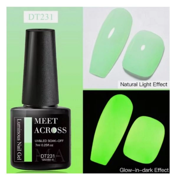 UV/LED gél lak Glow in the Dark Candy Gel DT231, 7ml