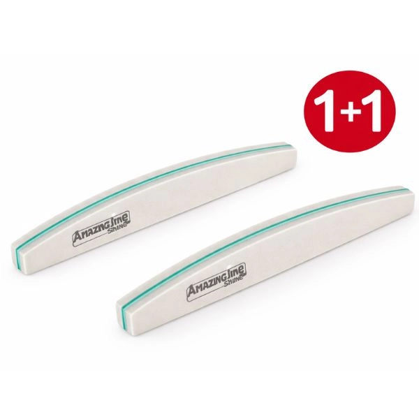 Pilník profi Sponge Halfmoon Zebra so zeleným stredom - 100/180 - AKCIA 1+1 ZADARMO