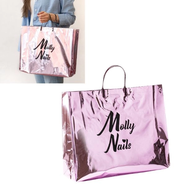 Molly Nails taška, lesklá ružová