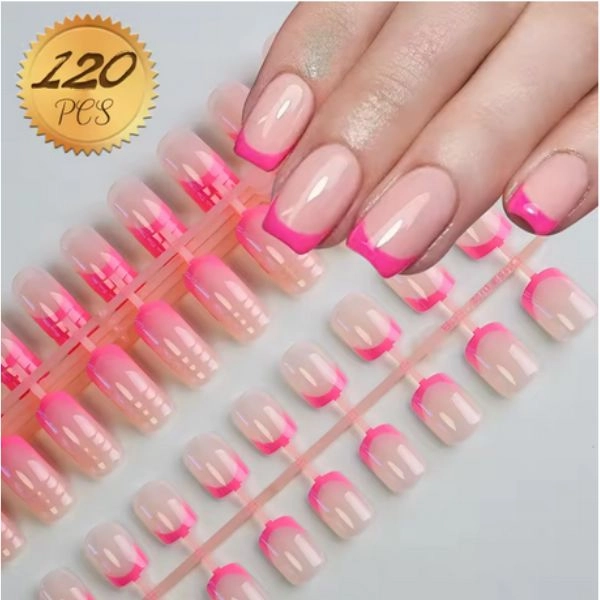 Tipy na nechty, 120ks - French Pink