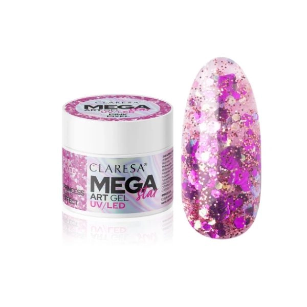Claresa UV/LED MEGASTAR art gel - Pink Pixel, 10g