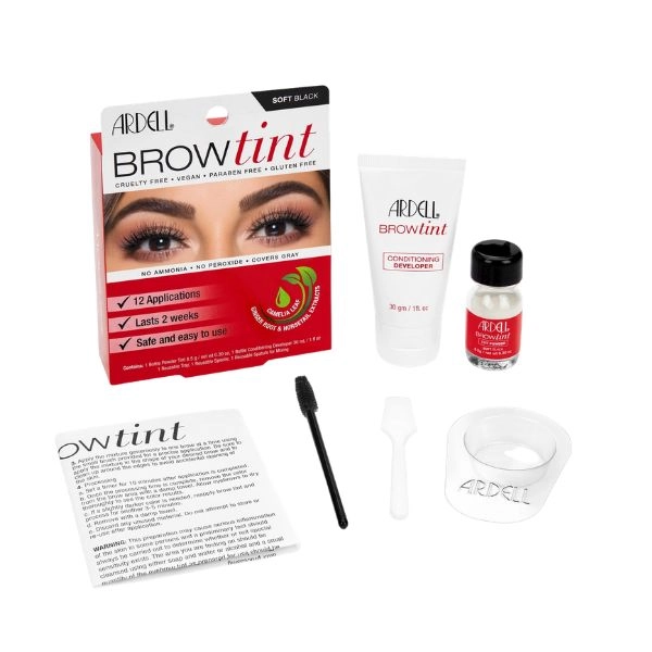 Ardell Brow Tint Soft Black - sada na obočie