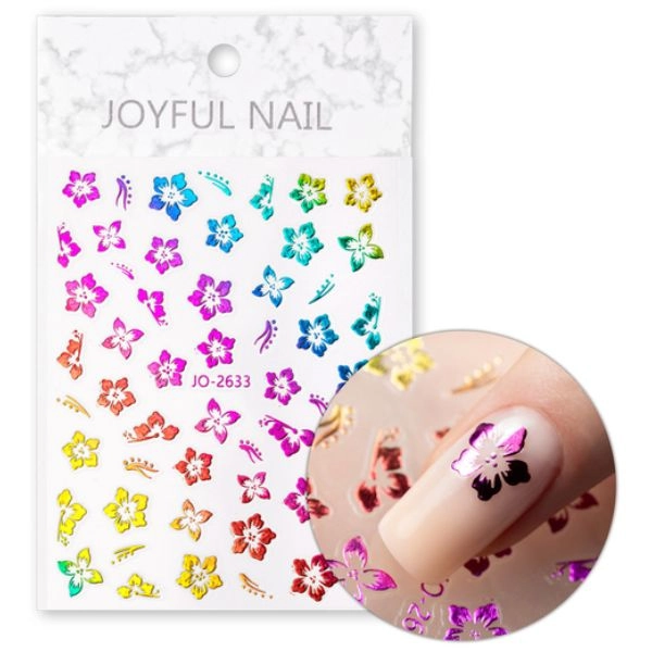 Nálepky na nechty - Kvety JO-2633