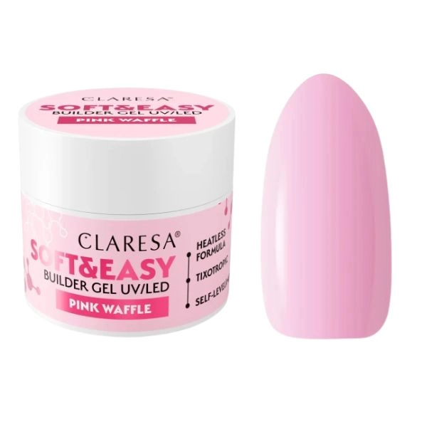 Claresa SOFT&EASY UV/LED builder gel - Pink Waffle, 45g