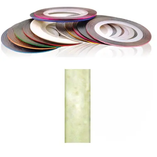 Svetložltá páska na zdobenie nechtov