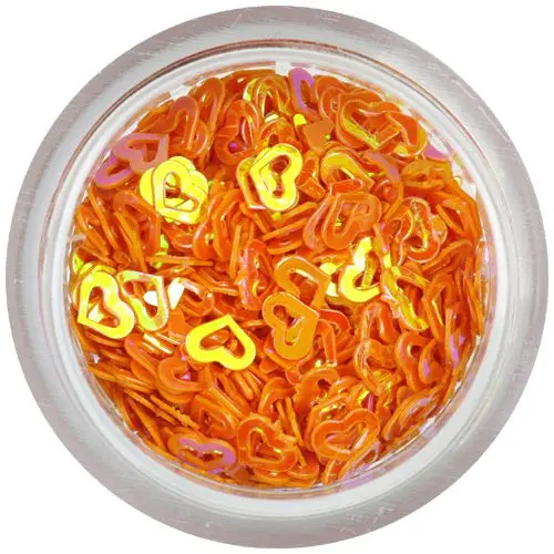 Oranžové srdiečka - obrysy