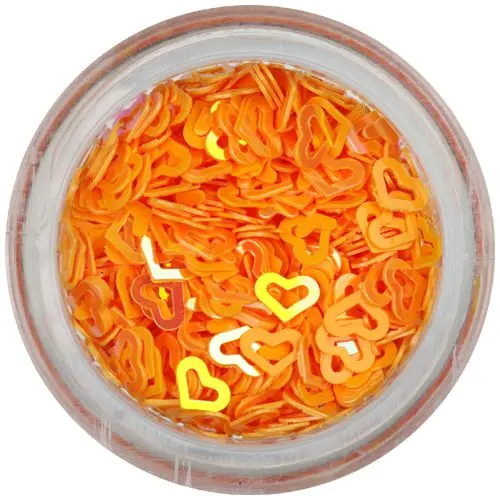 Nechtové ozdoby - sýtooranžové srdiečka