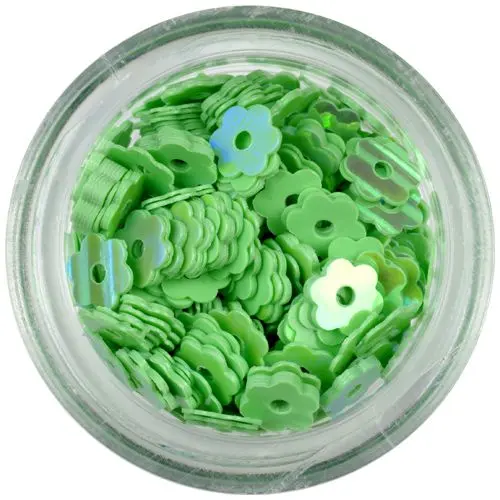 Kvietky s dierkou - zelené