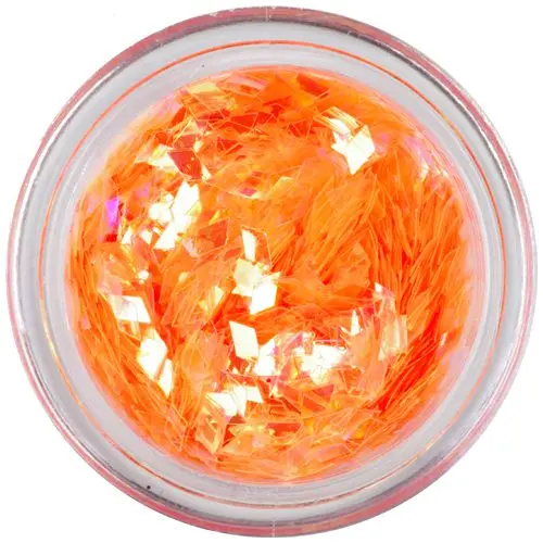 Sýto oranžové glitre do aqua tipov - diamanty