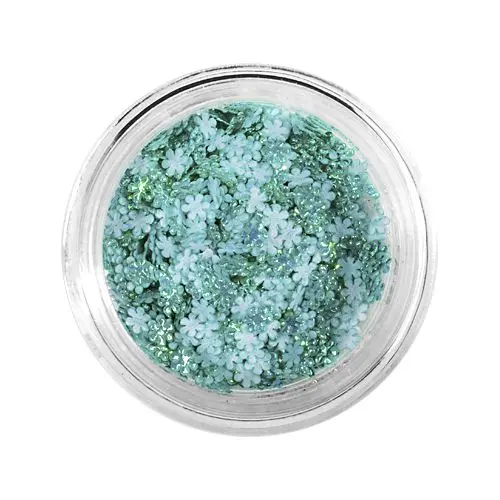 Kvietky látkové - perleťovozelené