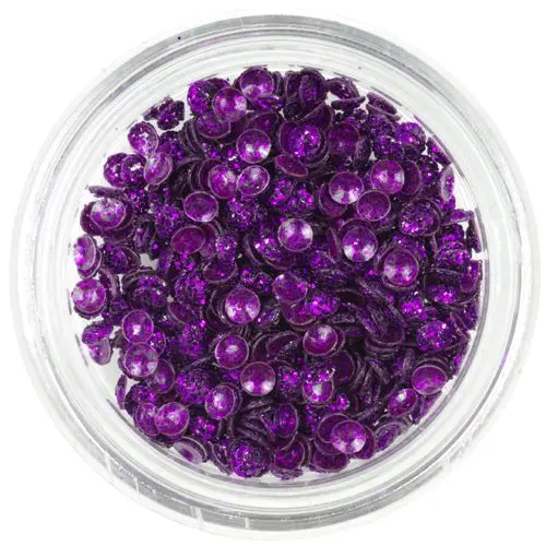 Ozdobné konfety - fialové 3D mušle, trblietavé