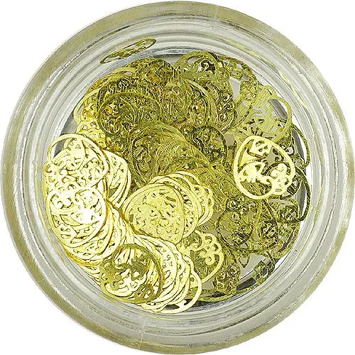 Kovové ozdoby na nechty - srdcové tváre