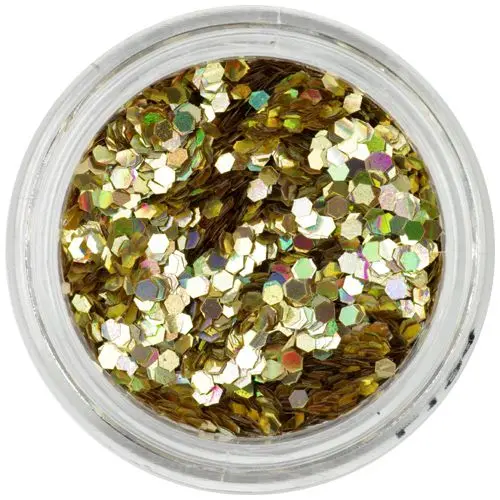 Holografické šesťhrany - zlaté