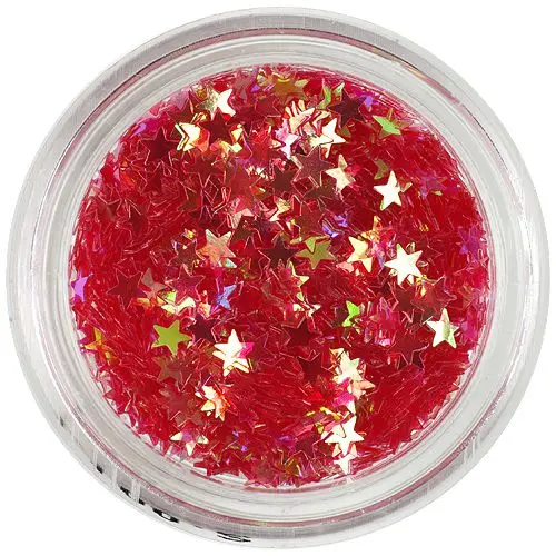 Červené ozdobné hviezdičky