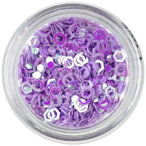 Flitre - šesťhrany obrysové, svetlofialové