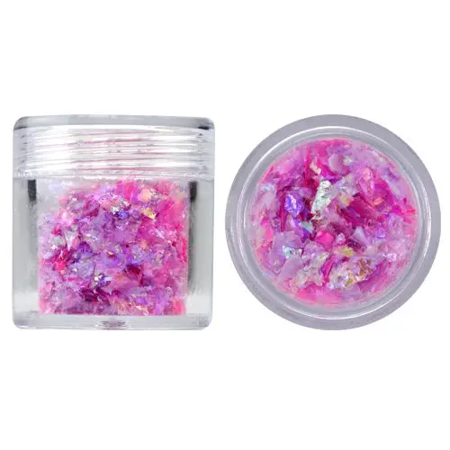 Ozdoby na nechty - fialovoružové šupinky 10g