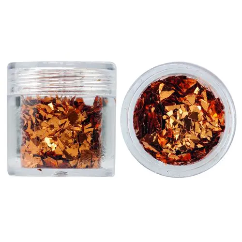 Medená nechtová dekorácia - šupinky 10g