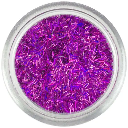 Ozdobné nitky - tmavoružové, hologram