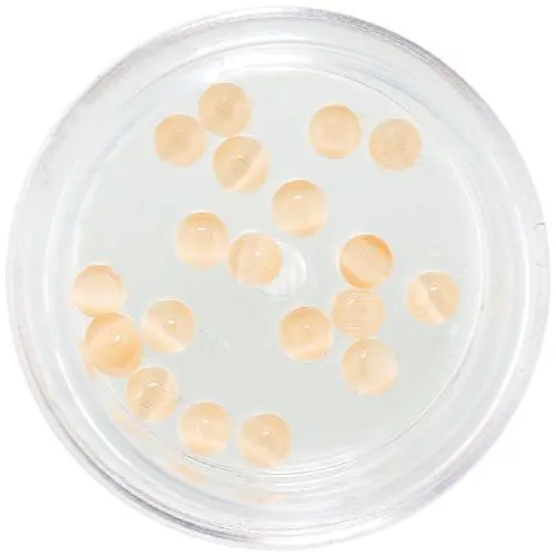 Kamienky guľaté - svetlooranžové, 3mm