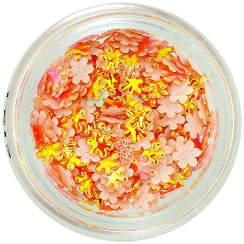 3D kvietky – perleťovo oranžové