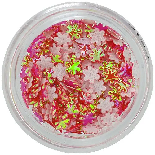 Ozdoby na nechty – červené 3D kvietky