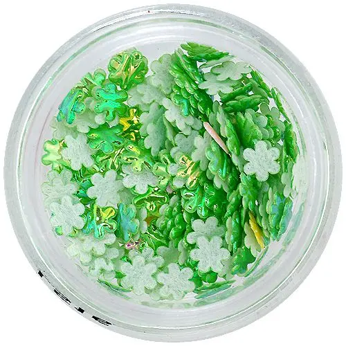 3D kvietky – perleťovo zelené