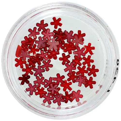 Červené perleťové kvietky