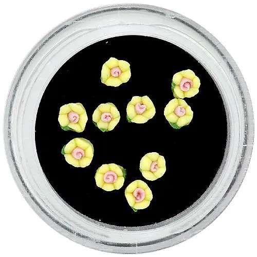 Kvietky z akrylu - žltá farba