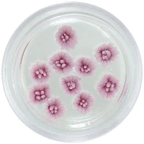 Svetlofialové akrylové kvietky na zdobenie nechtov