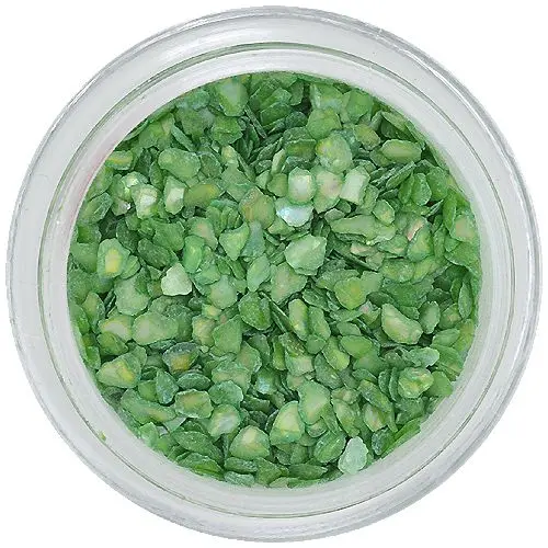 Nail art ozdoby - nepravidelné úlomky, olivovo zelené