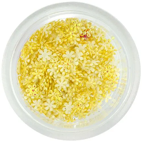 Kvietky látkové - svetložlté, malé