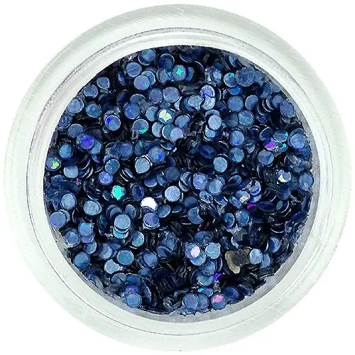Ozdobné konfety  - modro-čierne kolieska s odleskami