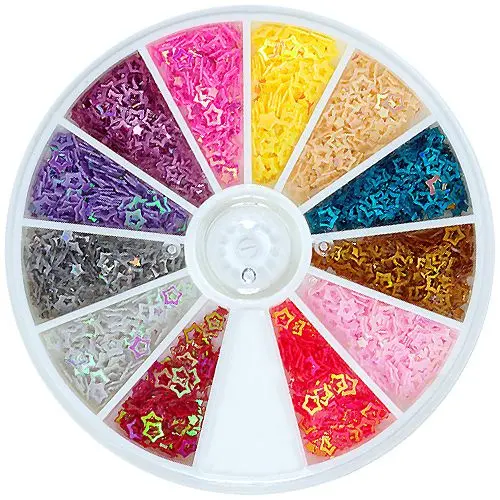 Ozdoby na nechty v boxe - hviezdičky, obrys