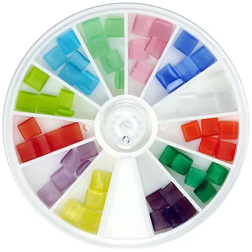 Nail art  kamienky - štvorce