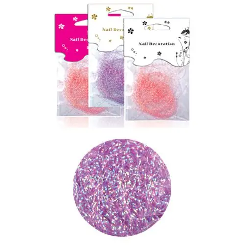 Svetlofialové nitky, hologram - v sáčku