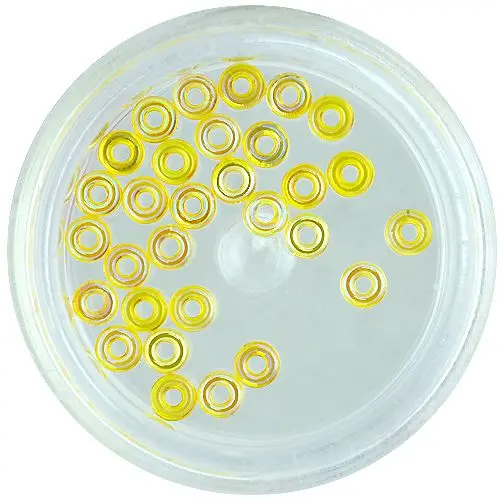 Ozdoby na nechty - žlté prstienky