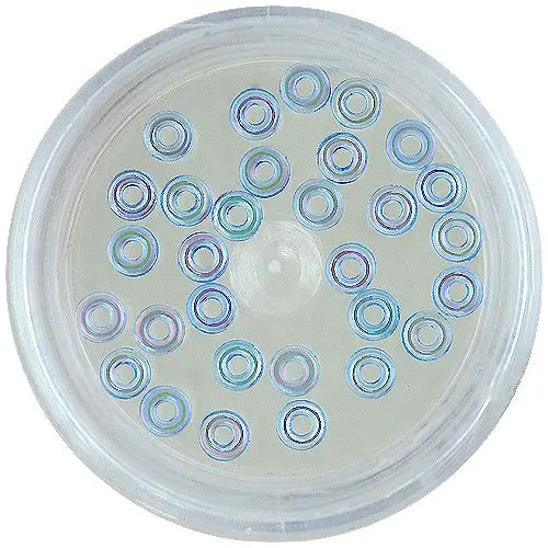 Nail art prstienky - svetlomodré