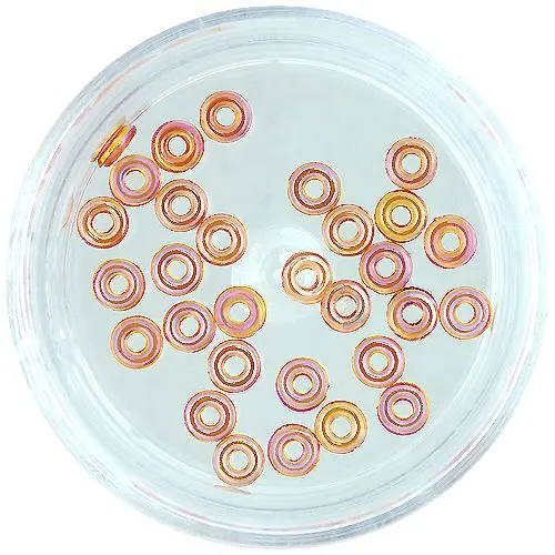 Ozdoby na nechty - oranžové prstienky