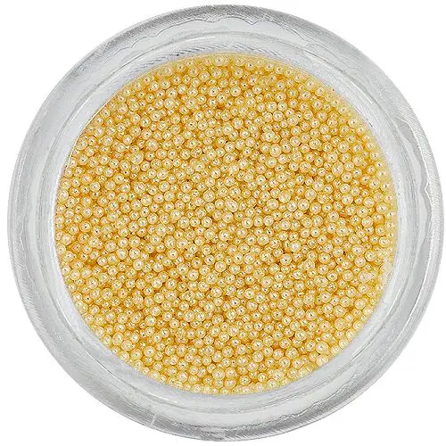 Pastelovo žlté perly na nechty, 0,5mm