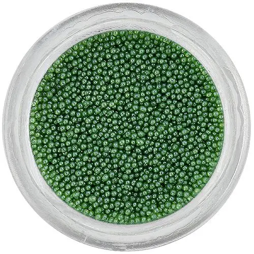 Zelené perly na nechty, 0,5mm