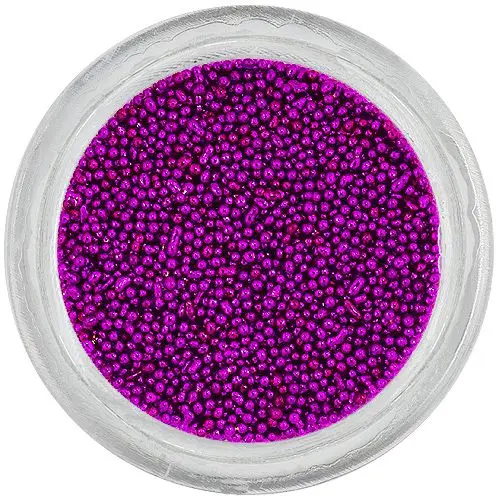Ozdoby na nechty - 0,5mm perly, tmavofialové
