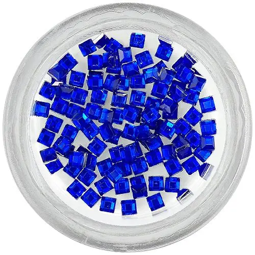 Kamienky na nechty - štvorce, kráľovsky modré