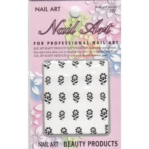 Samolepka, s kamienkami - 3D kvietok