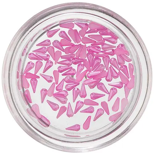Perleťové slzičky na nechty - ružové, rovné