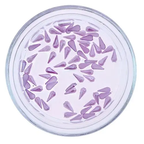 Perleťové slzičky na nechty - fialové, rovné