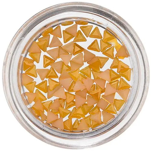 Trojuholníky na zdobenie nechtov - žlto-oranžové, perleť