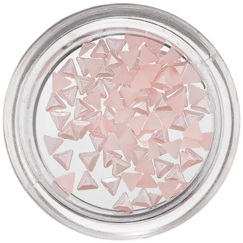 Nechtové ozdoby s perleťou - jemne ružové trojuholníky